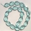 16 inch strand of 20x15mm Faceted Flat Oval Blue Topaz